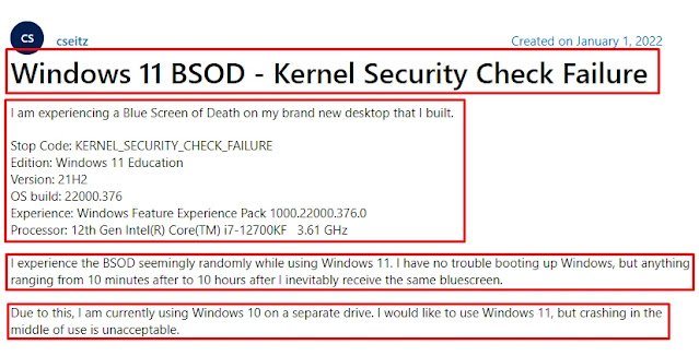 ways to fix kernel security check failure windows 11